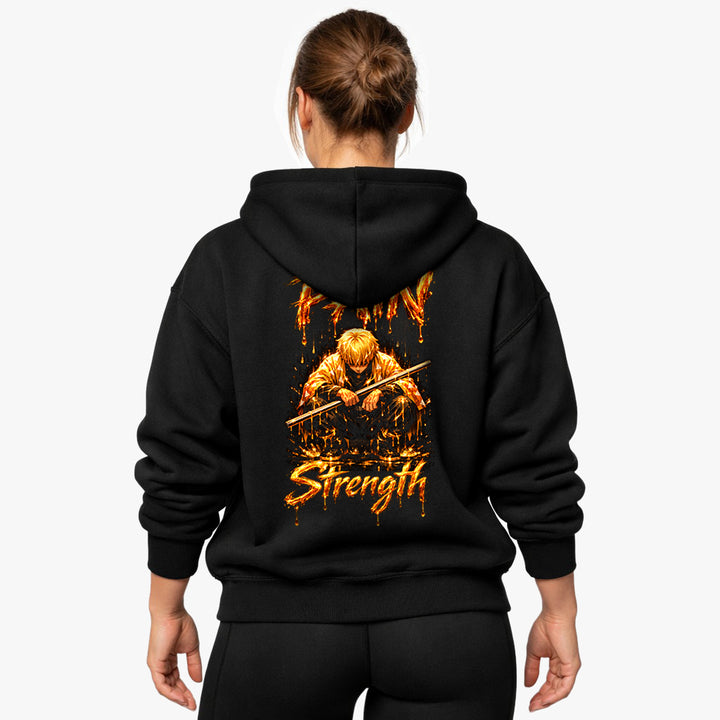 Pain Is Strength (Backprint) Oversized Hoodie