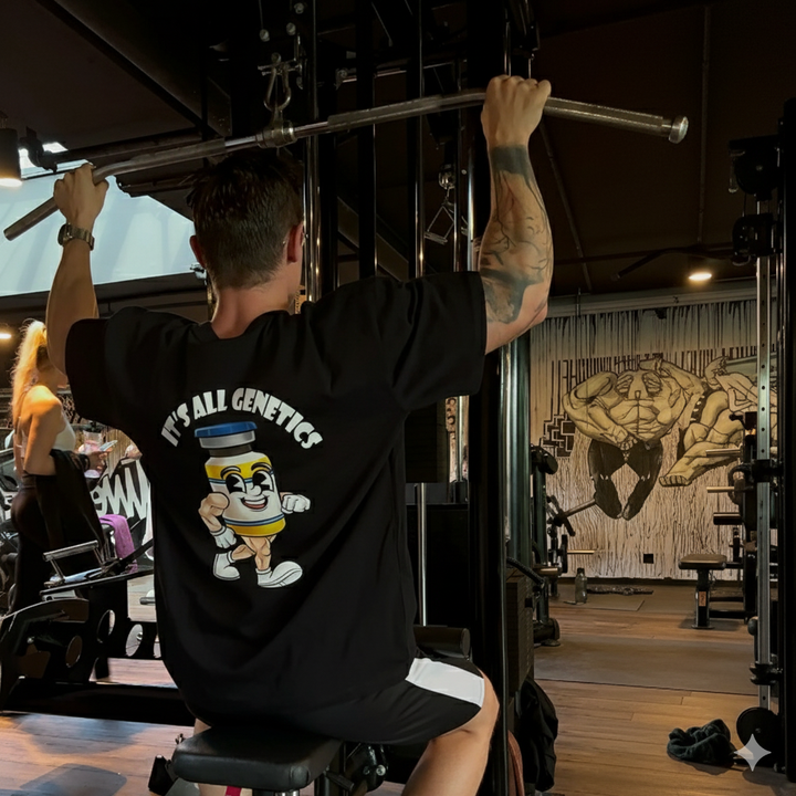 It´s all genetics (Backprint) Oversized Shirt