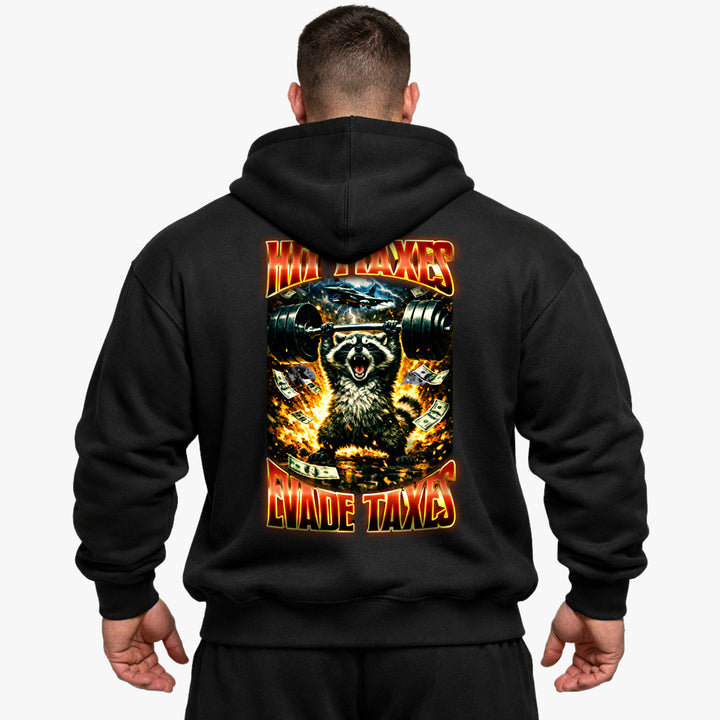 Hit Maxes Evade Taxes (Backprint) Oversized Hoodie