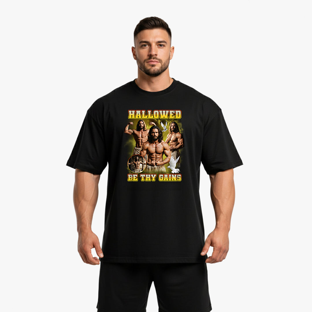 Hallowed by Thy Gains Oversized Shirt