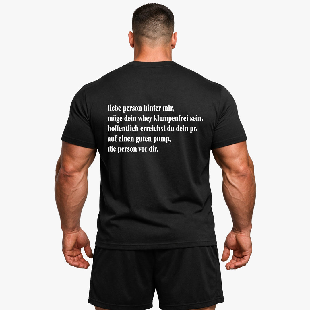 Person hinter mir (Backprint) Shirt